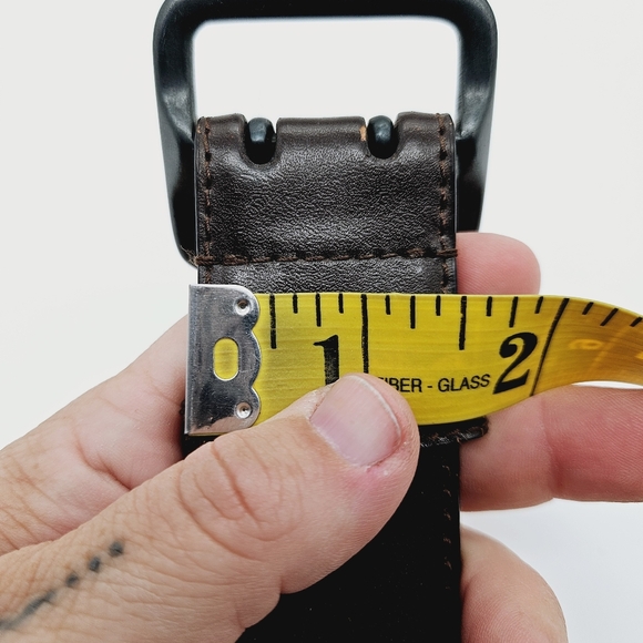 JACOB CONNEXION | genuine leather double-prong buckle belt S - Picture 7 of 8